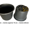 Maceteros Termoformados Negro N°15 Pack 1500 Unidades – Livianos y Resistentes para Vivero