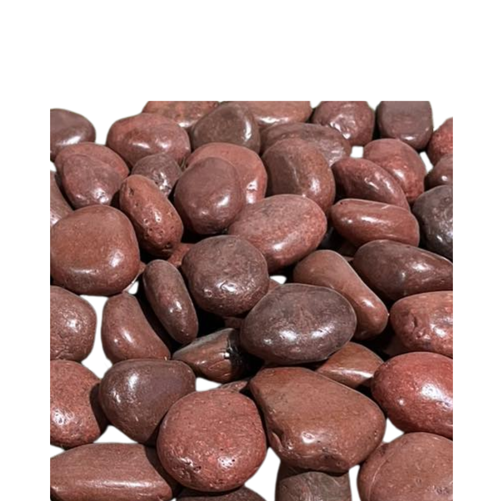 Piedras Decorativas Rojas Pulidas 3–5 cm 1 kg