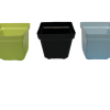 Maceteros Cuadrados Plásticos N10 Pack 120 Unidades para Cactus Suculentas Vivero